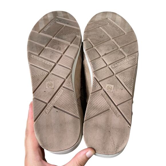 Anne Klein Daphne Rhinestone Wedge Sneaker Women's Sz 9M Blush Pink Y2K Glam - Picture 9 of 9